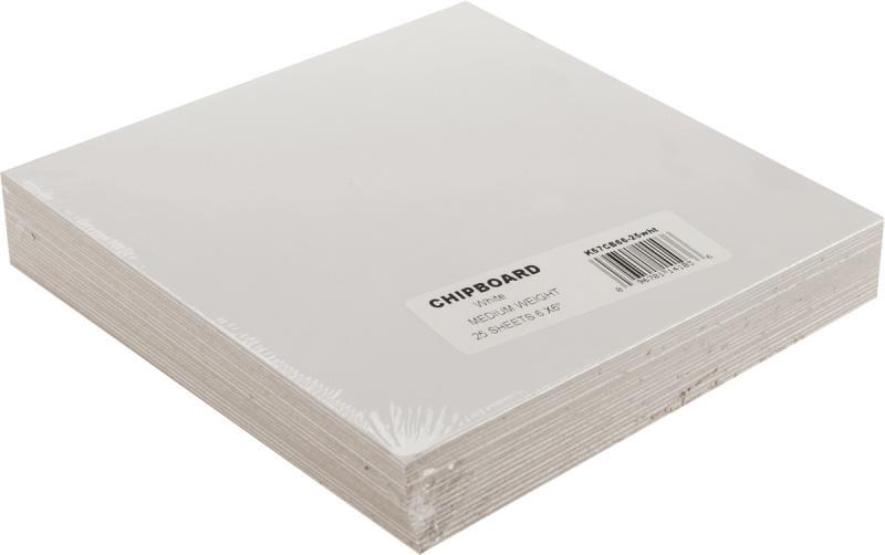 Grafix CB66-25W Medium Weight Chipboard Sheets