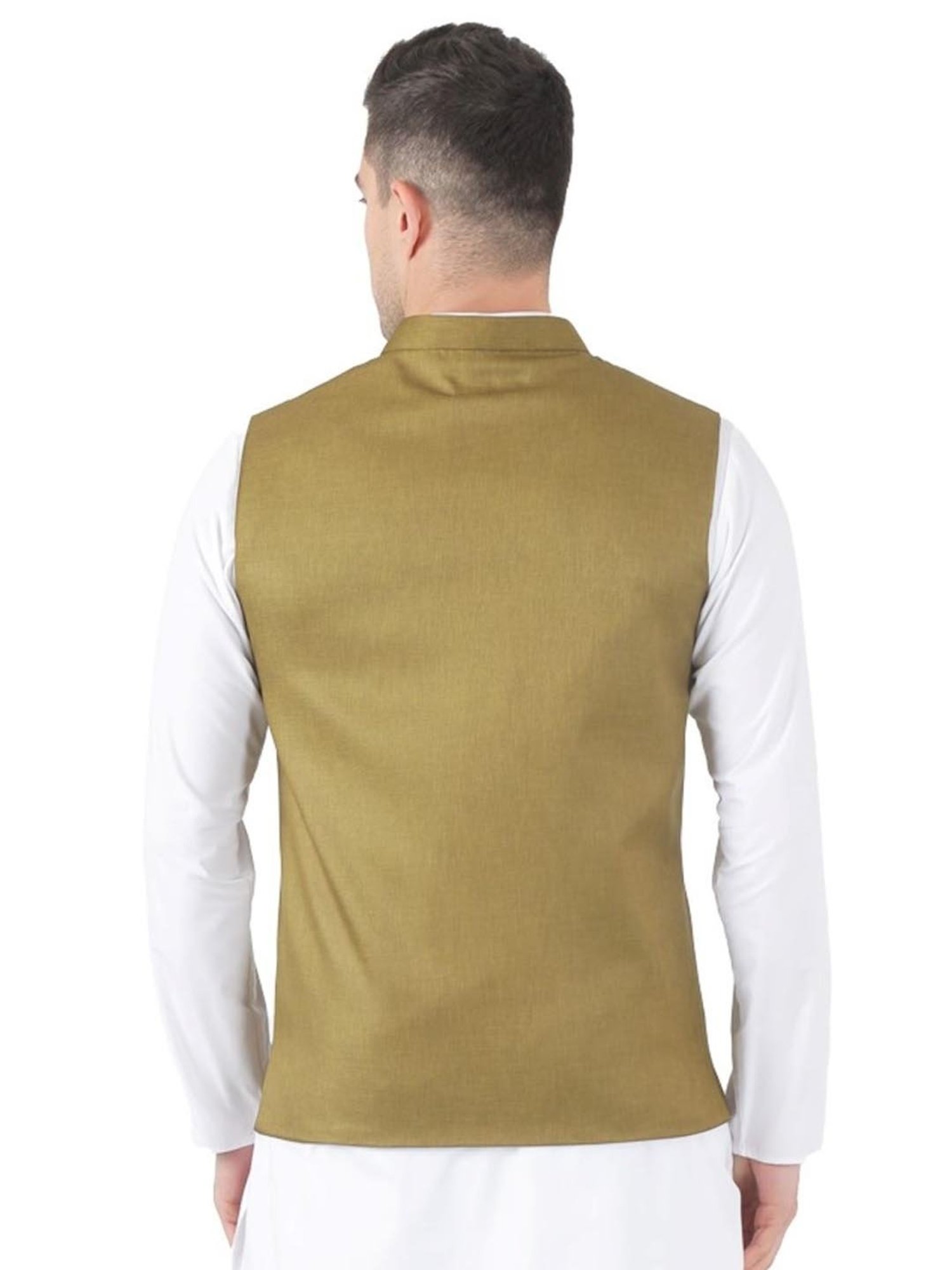 TAHVO Green  Slim Fit Nehru Jacket