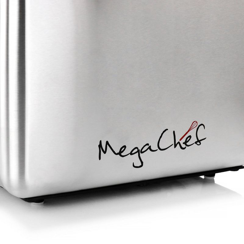 MegaChef 4 Slice Stainless Steel Toaster - Silver