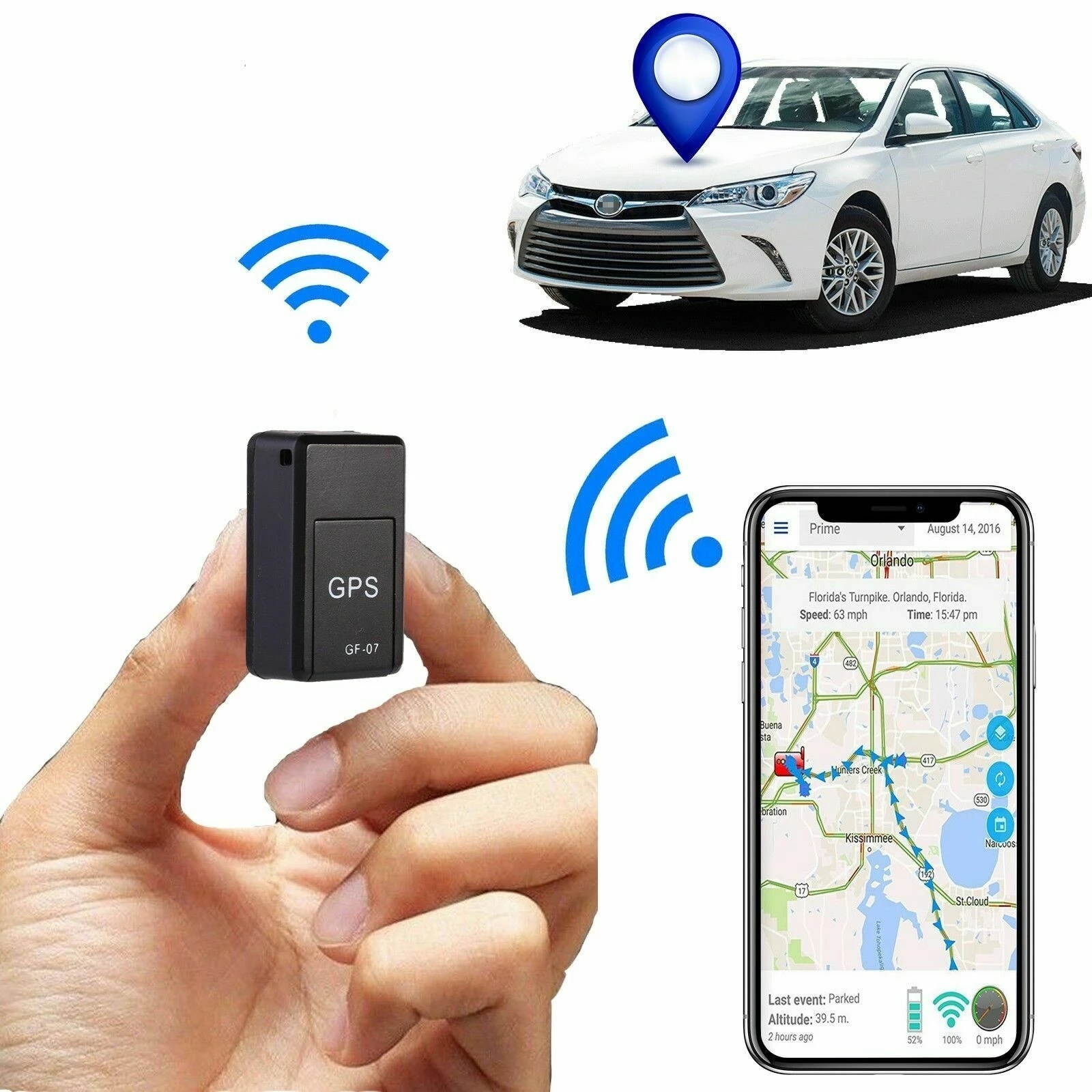 New Mini GPS Tracker GF07 GPS Locator Recording Anti-Lost Device Support Remote Operation of Mobile Phone GPRS Tracking Device
