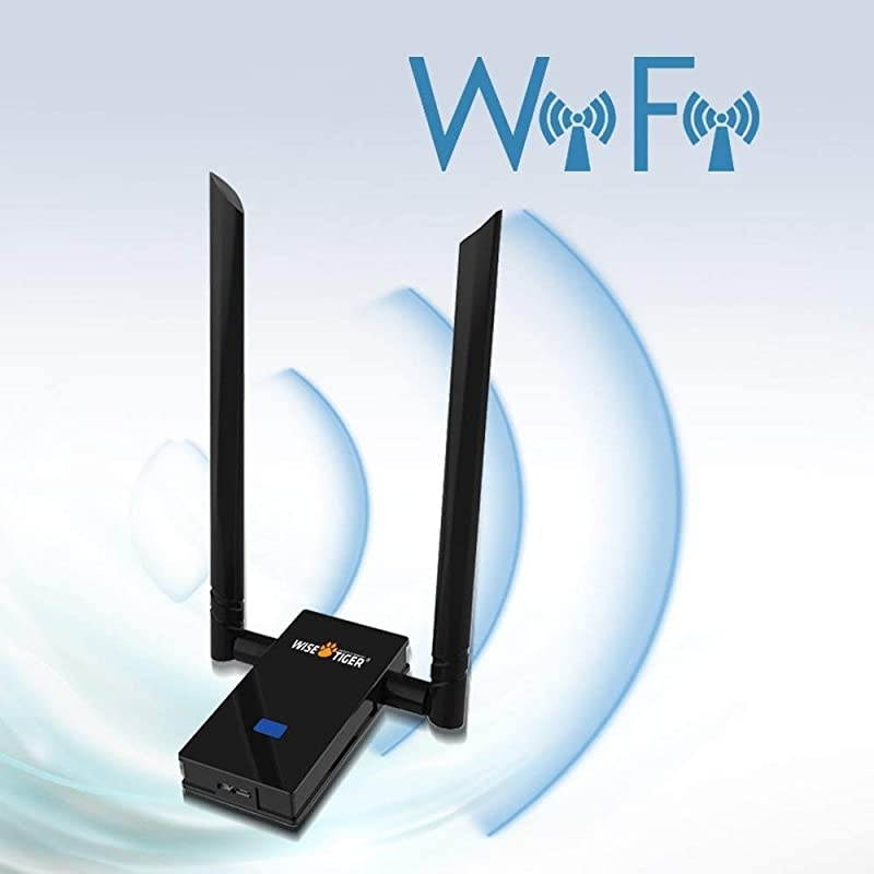 USB WiFi Adapter for Long Distance, 2.4 / 5GHz Dual Band Wireless Adapter USB 3.0 Network Card for Laptop Desktop PC Support Win 7/8.1/10/XP/Vista, Mac OS X10.6-10.15, USB Flash Driver Include