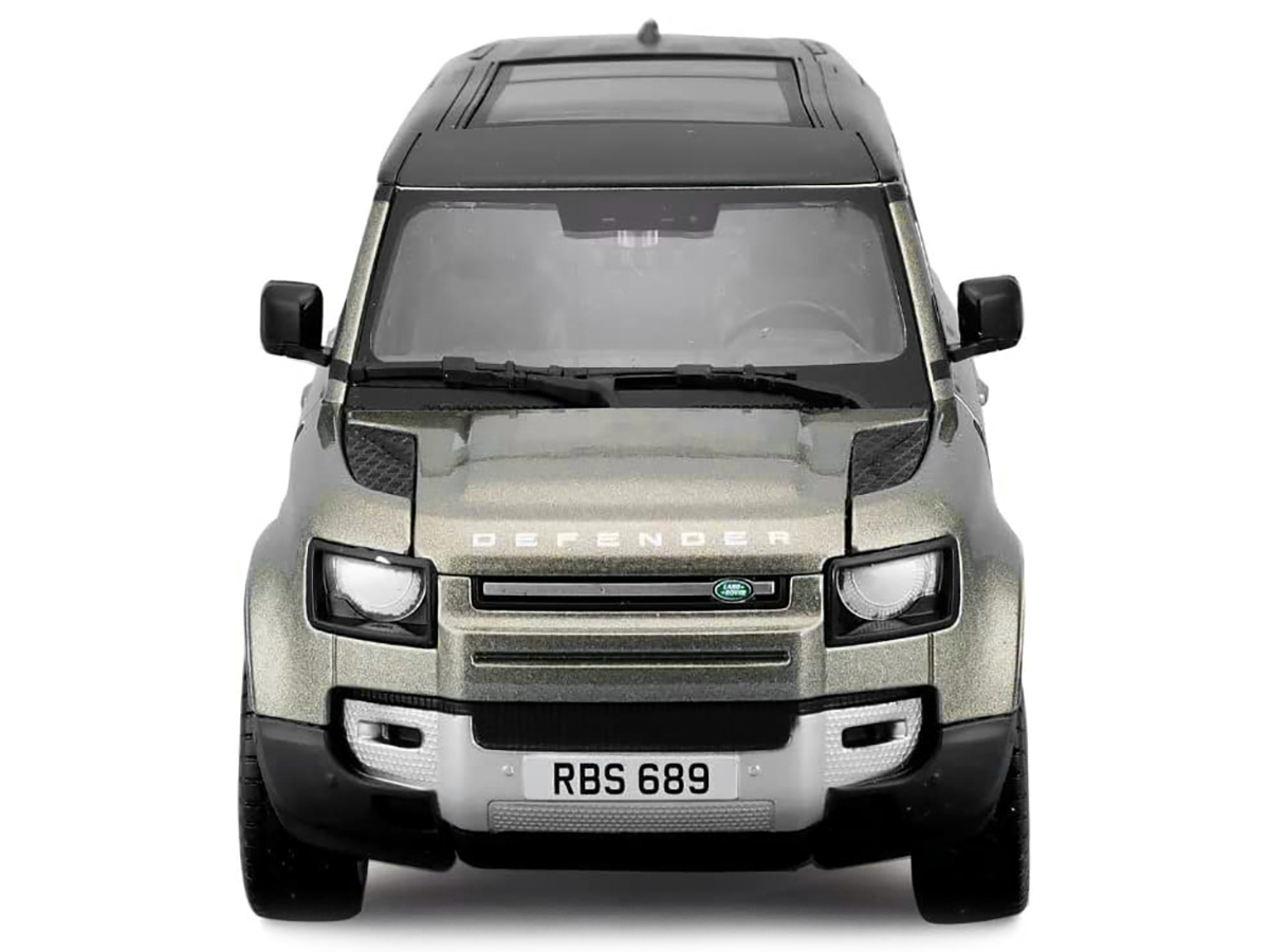 1985 Land Rover Defender 110 County Station Wagon Russet Brown with White Top Limited Edition to 1800 pieces Worldwide 1/64 Diecast Model Car by Mini GT