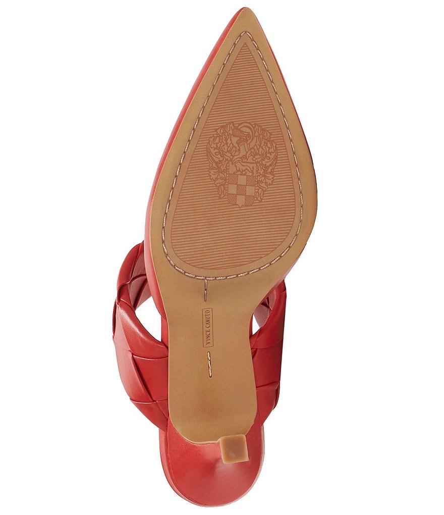 Vince Camuto Alandra Leather Woven Banded Mules