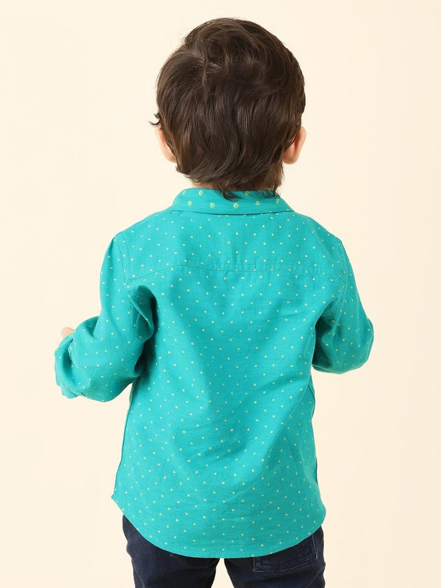 Pantaloons Baby White Cotton Printed Shirt