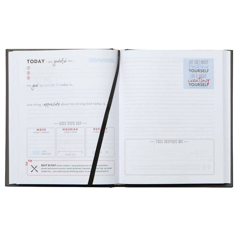 Fit Happens Book Bound Guided Journal Black- Fitlosophy