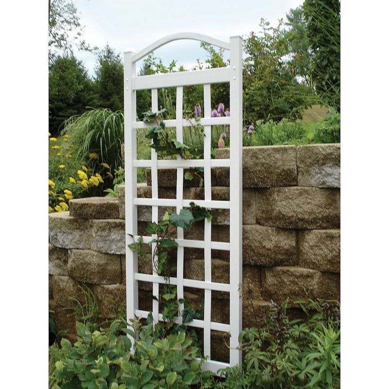 76" Cambridge Vinyl Trellis - White - Dura-Trel