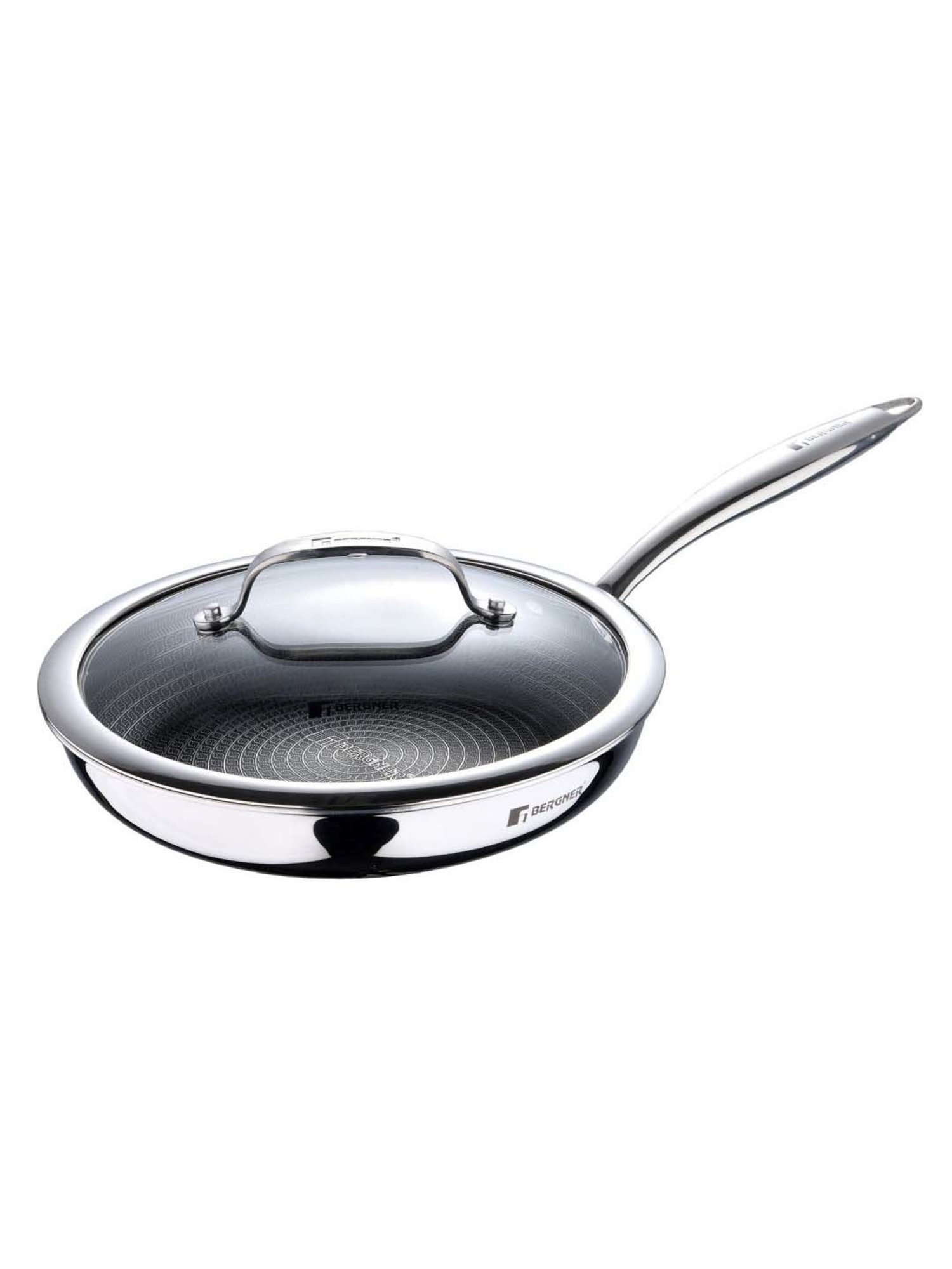 Bergner Orion Marble Silver Alumunium 24 cm Induction Scratch Resistant Frypan