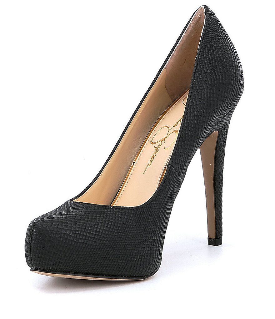 Jessica Simpson Parisah Snake Embossed Platform Pumps