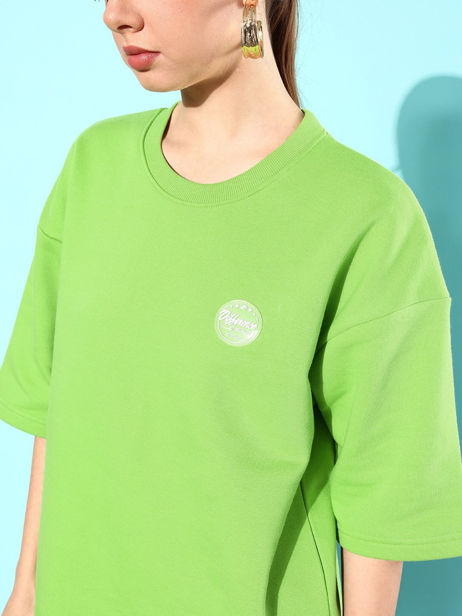 Difference of Opinion Green Fleece Oversized Sweatshirt
