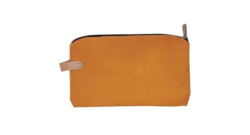 WESTWARD 13T120 Tool Bag, Leather, 1 Pockets, Yellow, 6-1/2" Height
