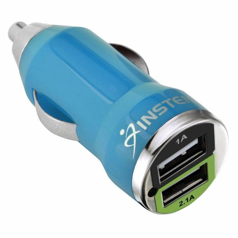 Blue Car Charger+Cable For  Incredible EVO 3D Amaze 4G One VX M7+Black Stylus