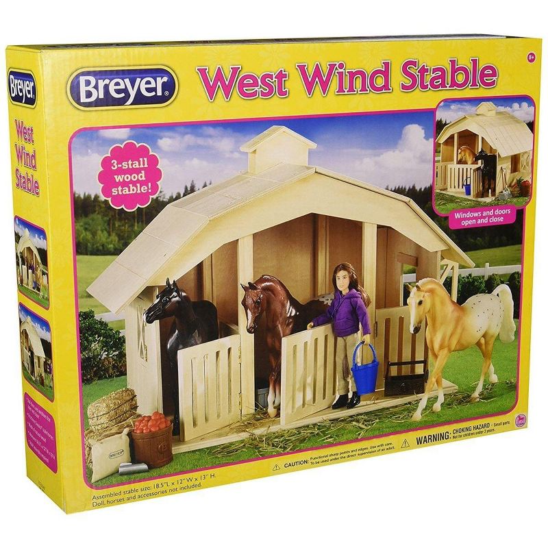 Breyer Animal Creations Breyer 1:12 Classics West Wind Stable Model Horse Playset