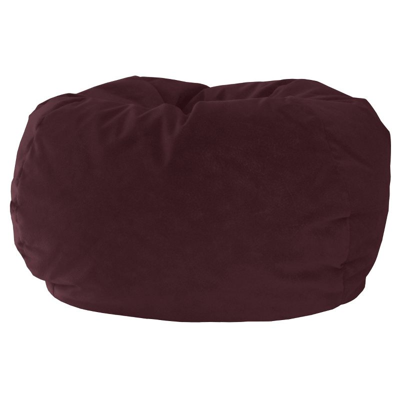 Kids' Micro-Fiber Suede Bean Bag Chair Dark Purple - Gold Medal
