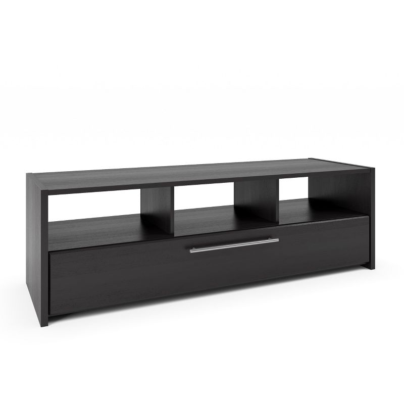 Naples TV Stand Bench with Pull Down Storage Black 65" - CorLiving