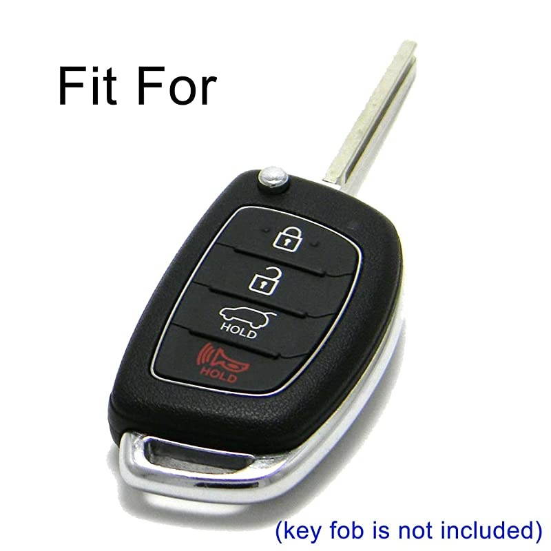 Silicone Flip Key Fob Cover Keyless Remote Case Holder Protector Bag for Hyundai Sonata Santa Fe Tucson Purple
