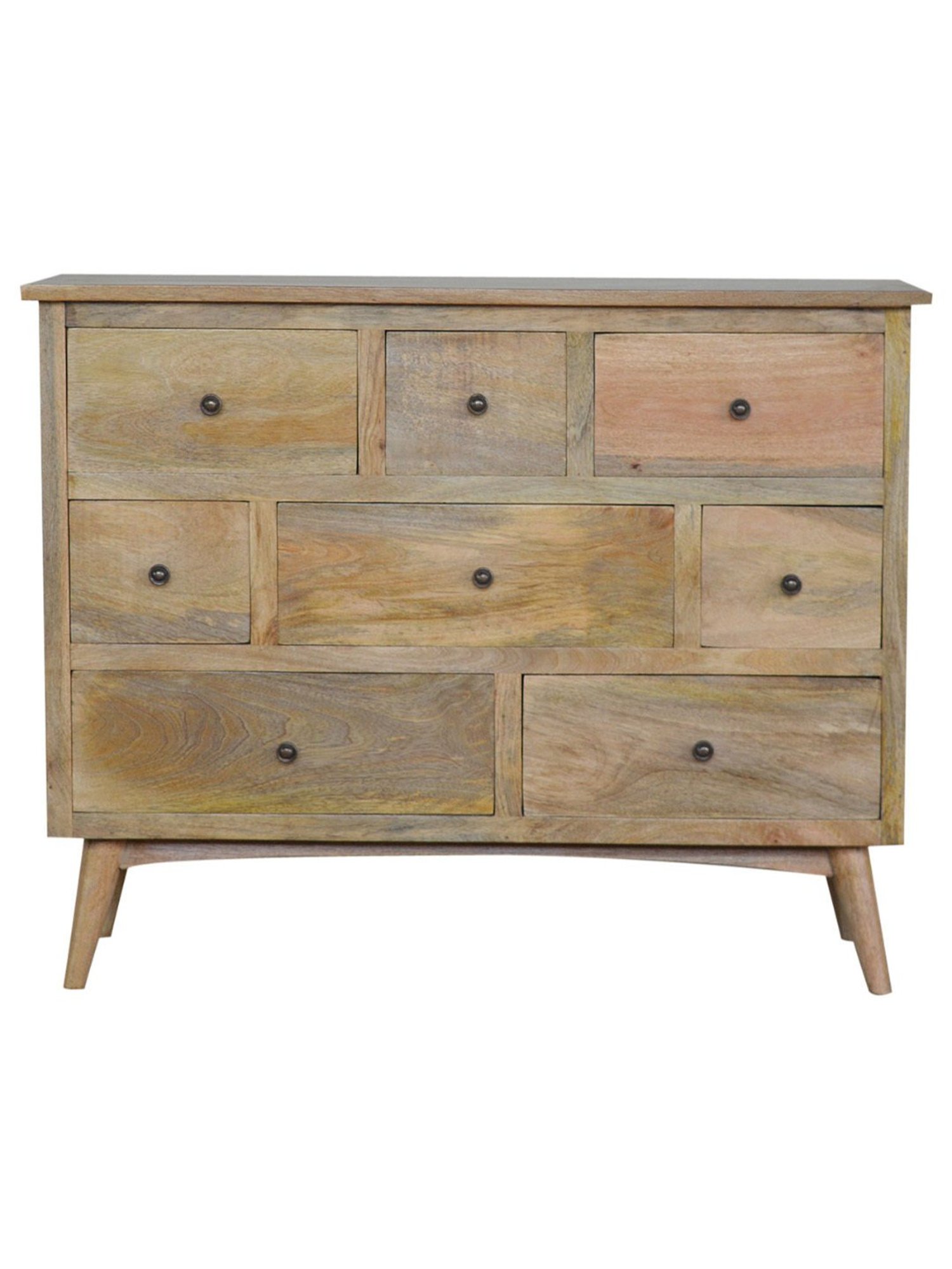 Fabindia Brown Sheesham Wood Textured Cabinet