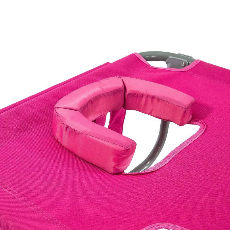 Ostrich On-Your-Back Outdoor Lounge 5 Position Reclining Beach Lake Chair, Pink