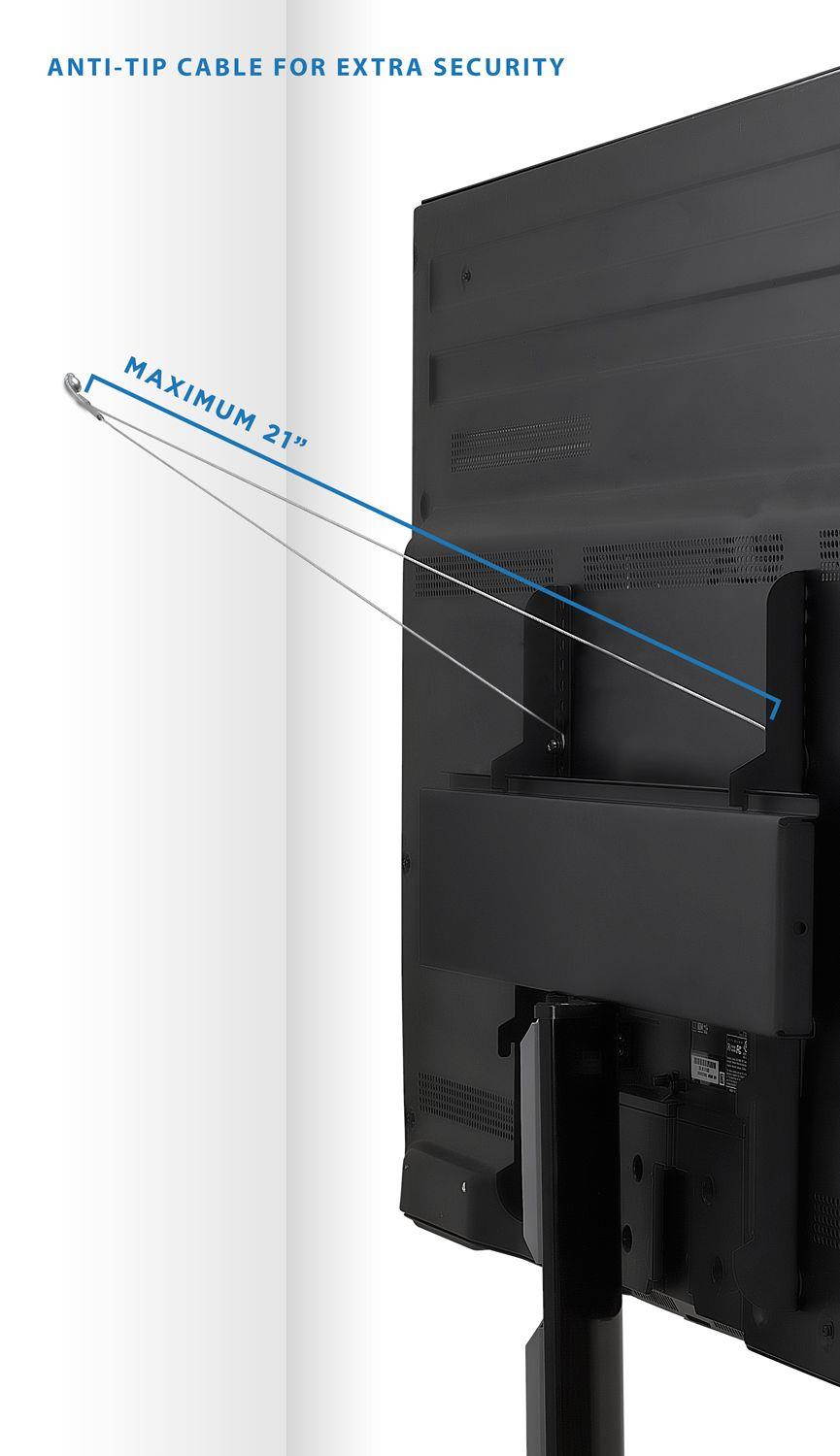 AVF FSL700LUCSW-A 32 - 65" Reflections - Lucerne Curved Pedestal TV Stand