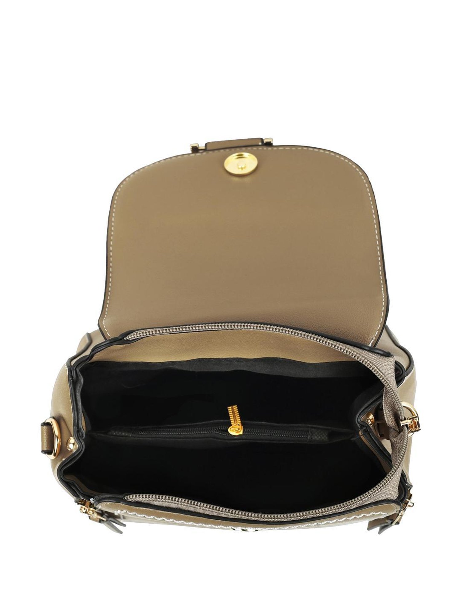 Angeline Beige PU Medium Backpack