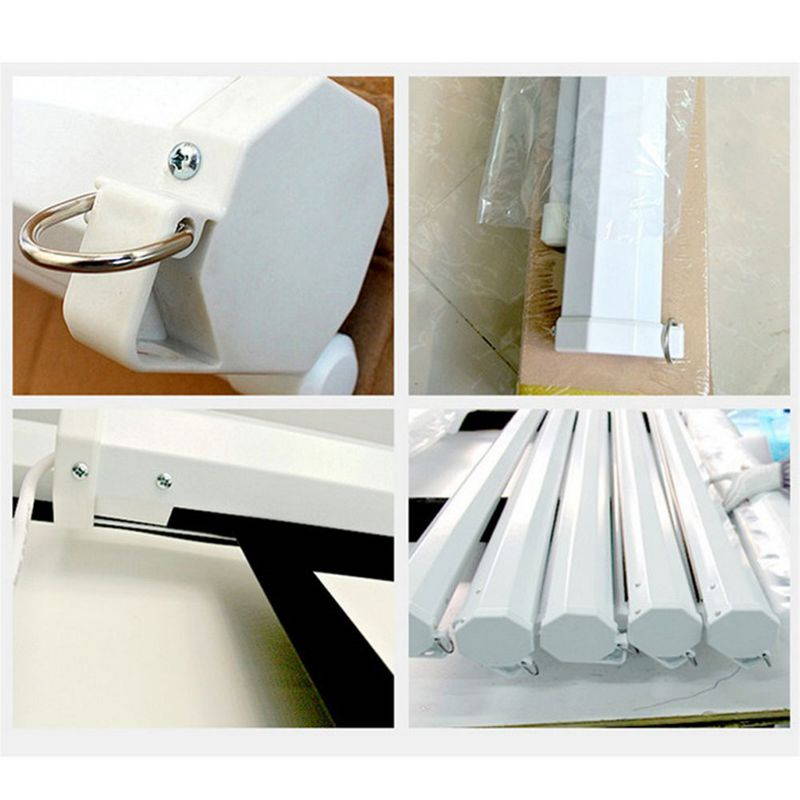 100" 4:3 80" x 60" Viewing Area Motorized Projector Screen with Remote Control Matte White