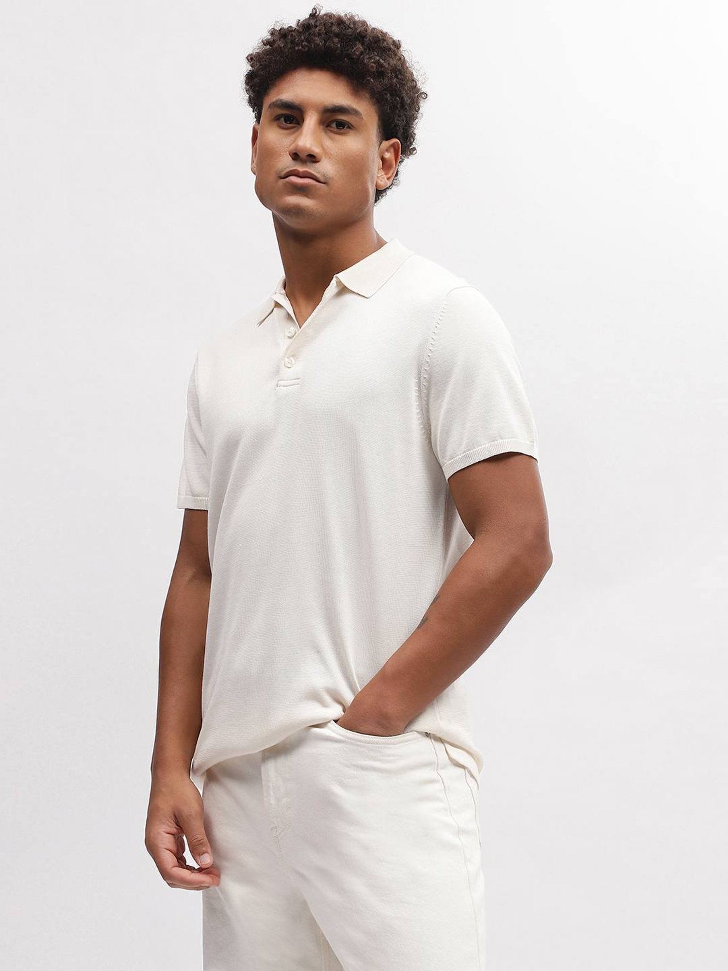 Bruun & Stengade White Regular Fit Polo T-Shirt