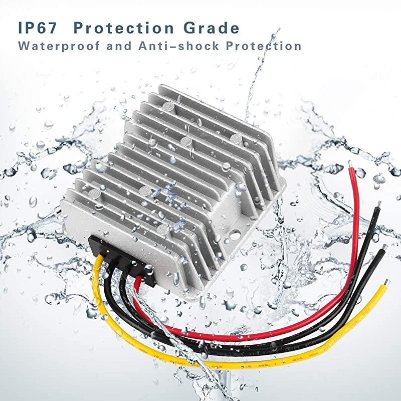 12V Step Up to 19V 5A Boost Converter 95W Voltage Regulator Power Converter Waterproof Module Transformer for Golf Cart Club Car