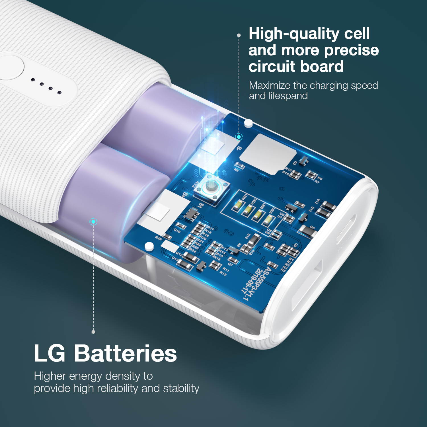 Poweradd 10000mAh High-Speed Charging Portable Charger PD 18W, EnergyCell Power Bank for iPhone 11/iPhone 11 Pro/iPhone 8/Samsung S and More