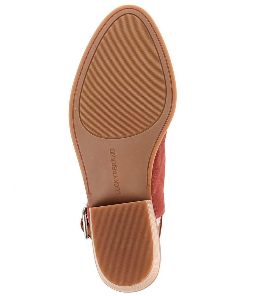 Lucky Brand Farryn Nubuck Slingback Low Heel Shooties