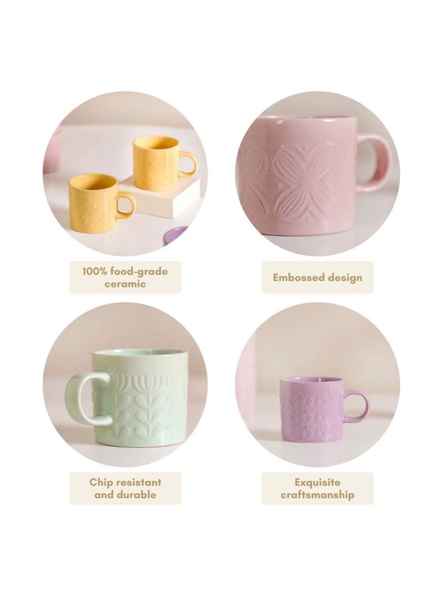 Nestasia Multicolour Mugs Set Of 8 220ml