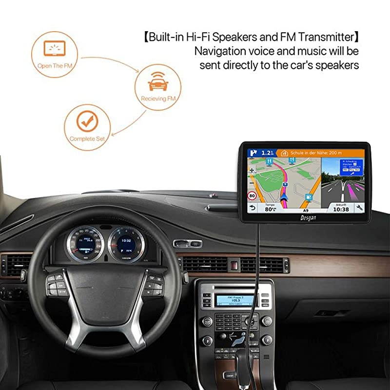 Navigation for Car 7 inch 8GB Car Free Update Map Fast Positioning Speed Limit Reminder Traffic Warning Driving Alarm
