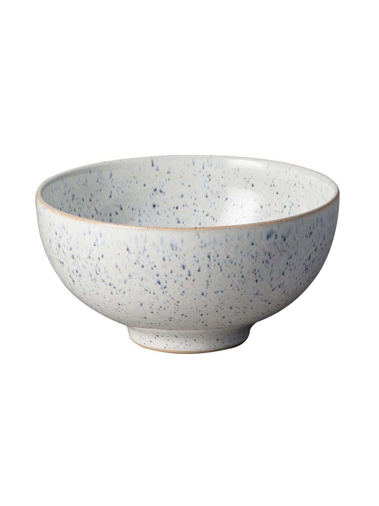 DENBY Studio Blue White Stoneware Chalk Rice Bowl (480 ml) - Set of 1