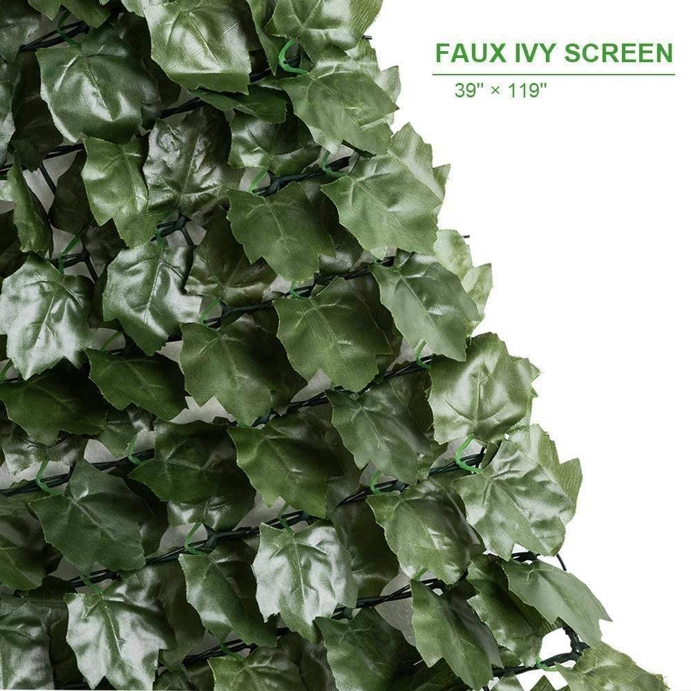 59" x 119" Faux Ivy Leaf Artificial Hedge Fencing Privacy Screen Decorve Yard