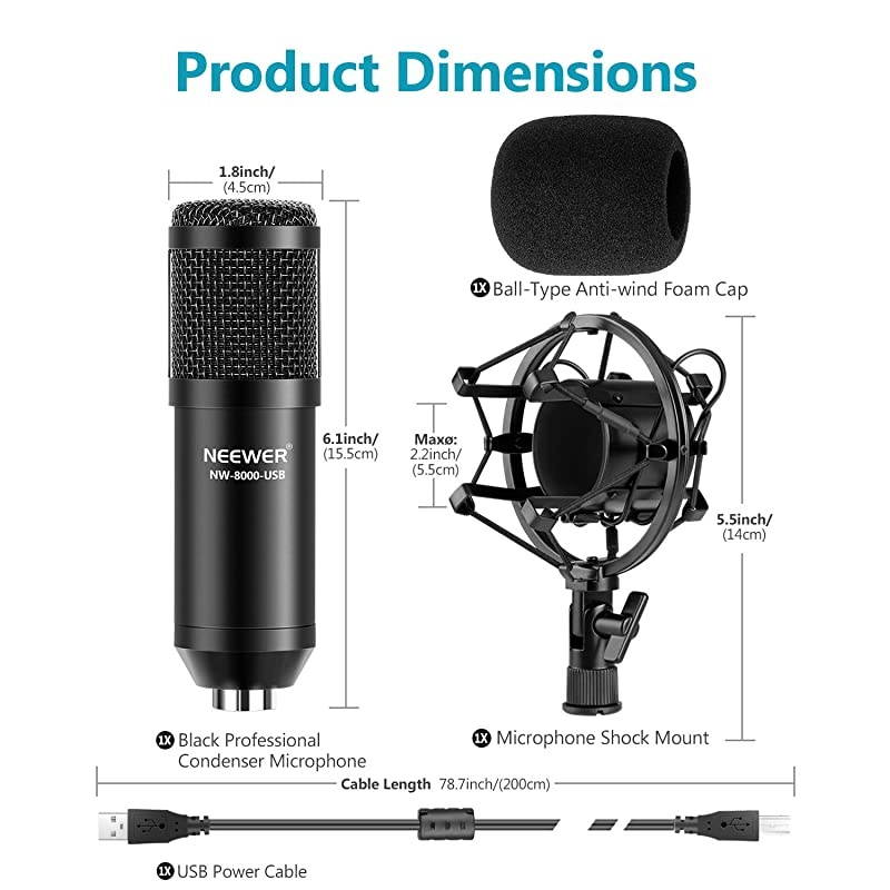 USB Microphone 192KHz24Bit PlugampPlay Computer Cardioid Mic Podcast Condenser Microphone with Professional Sound Chipset for PC KaraokeLivestreamingYouTubeGaming RecordVoice Over Black