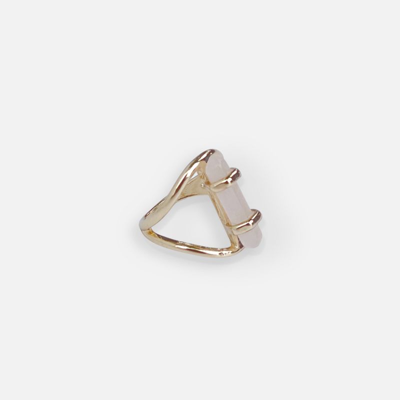 Sanctuary Project Rose Quartz Crystal Ring Gold