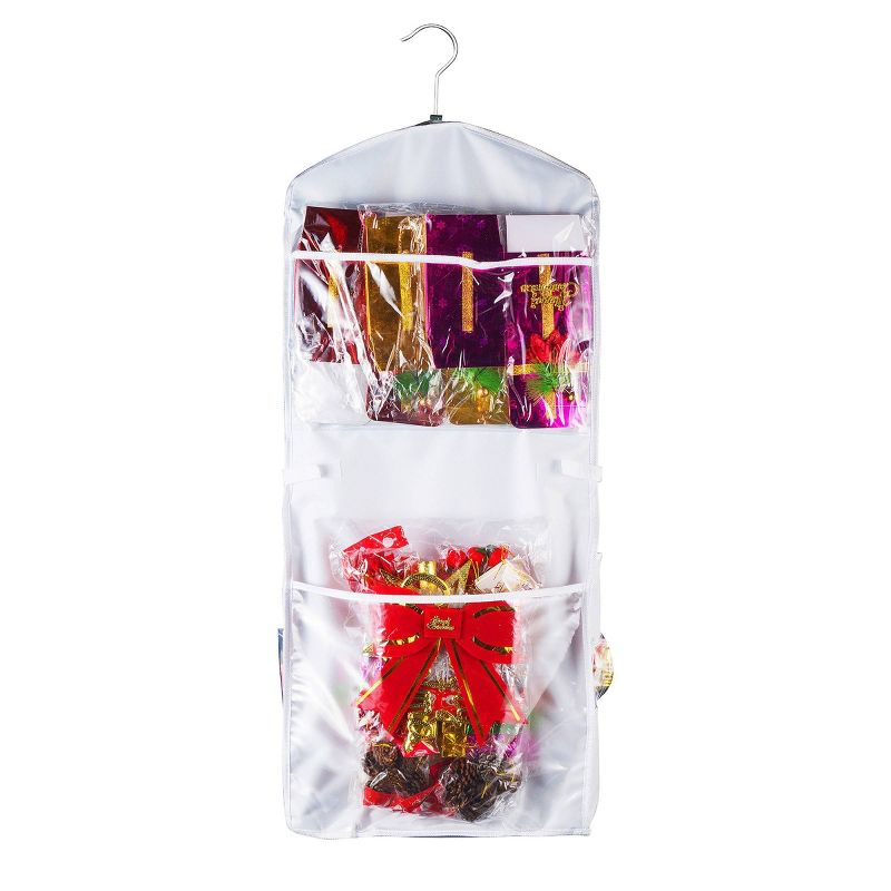 Elf Stor Double Sided Deluxe Hanging Gift Wrap and Bag Organizer Combo