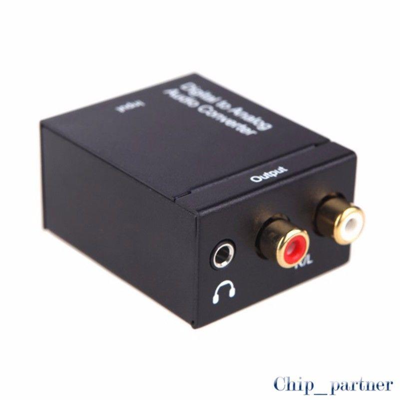 Digital to Analog Coaxial Optical Fiber 3.5mm Audio Converter RCA & Toslink