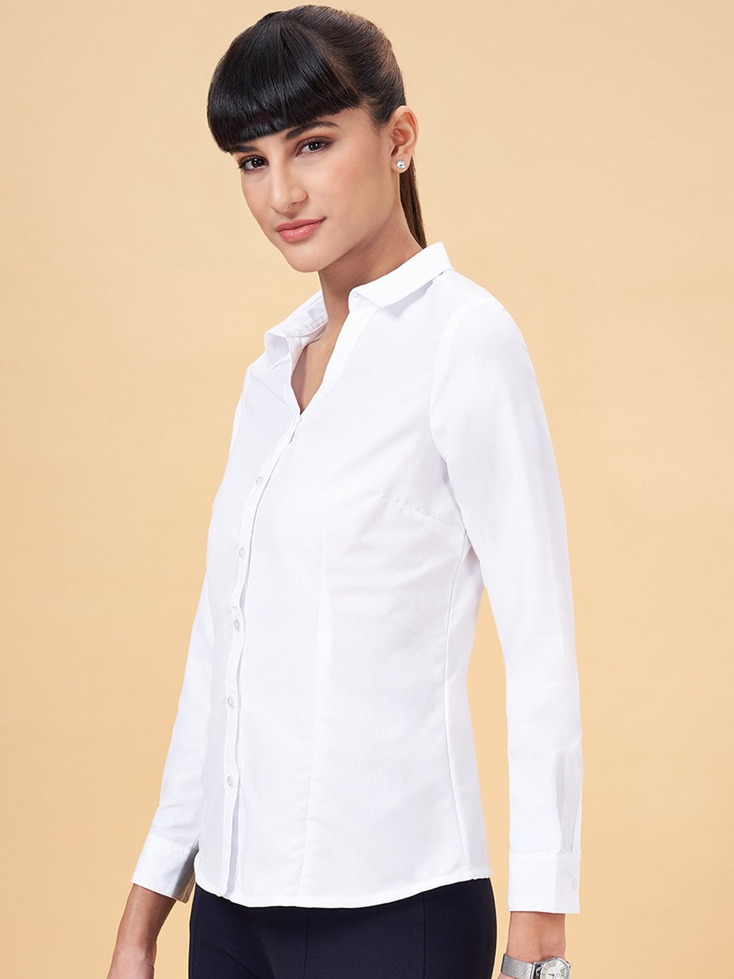 Style Quotient Brown Regular Fit Formal Shirt