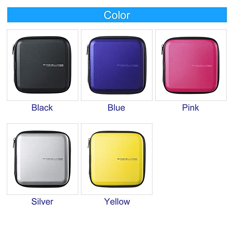 Japan Brand 24 Capacity CD Case Portable DVDVCD Storage EVA Protective Bluray Wallet Binder Holder Booklet for Car Home Office Travel Blue