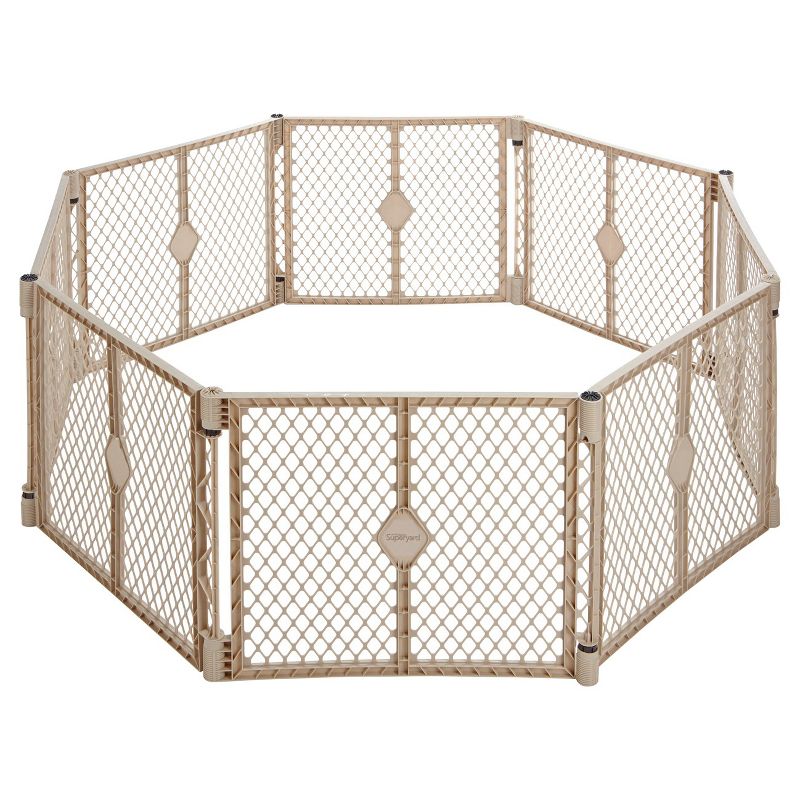 Toddleroo By North States Superyard Indoor Outdoor 8 Panel Freestanding Gate