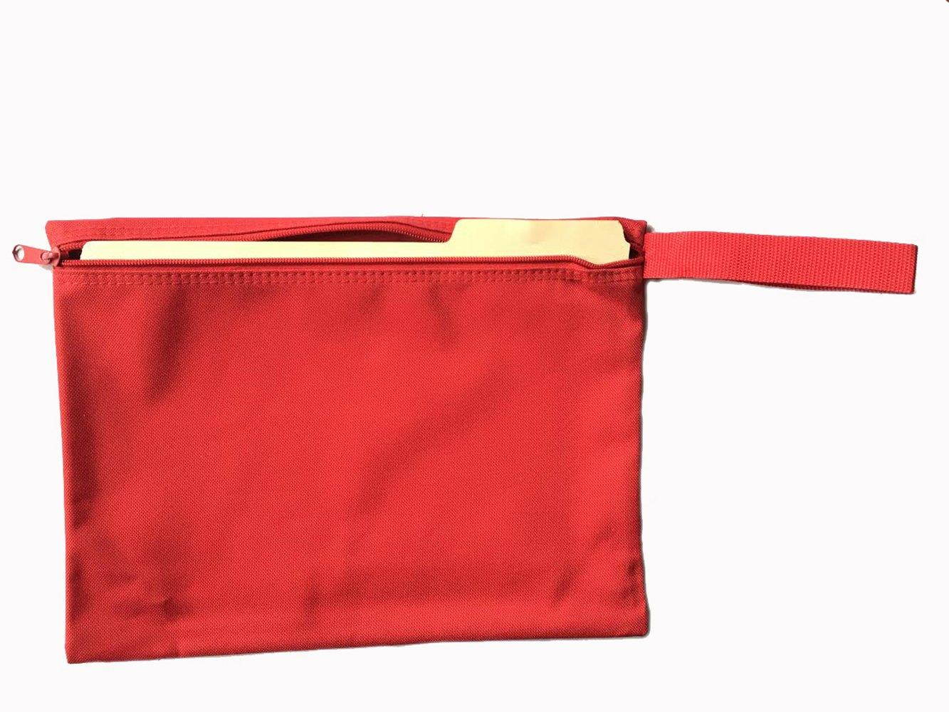 2 Document Bag 12.5" x 9.5", NAVY/RED