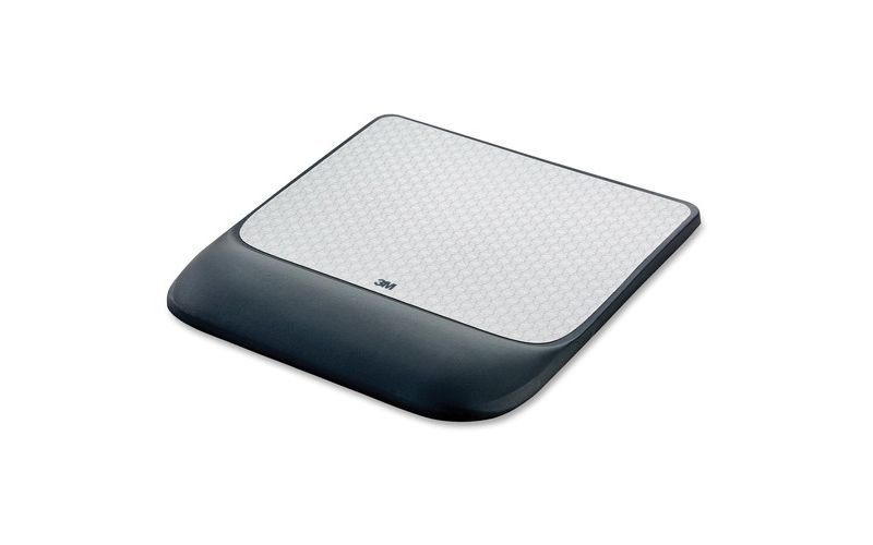 3M Precise Mouse Pad with Gel Wrist Rest - 0.7" x 8.5" x 9" Dimension - Black - Gel