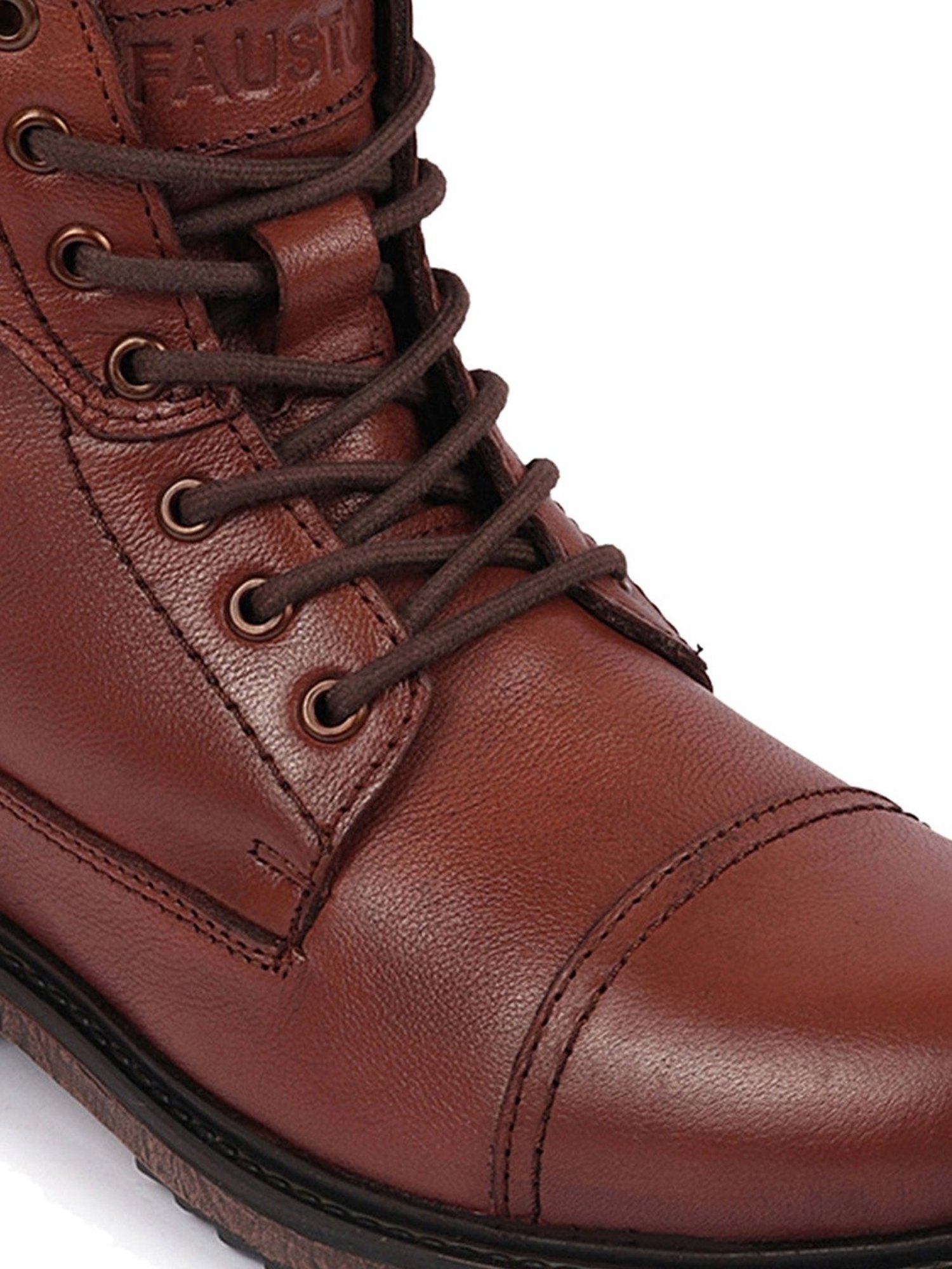 Fausto Men's Tan Biker Boots