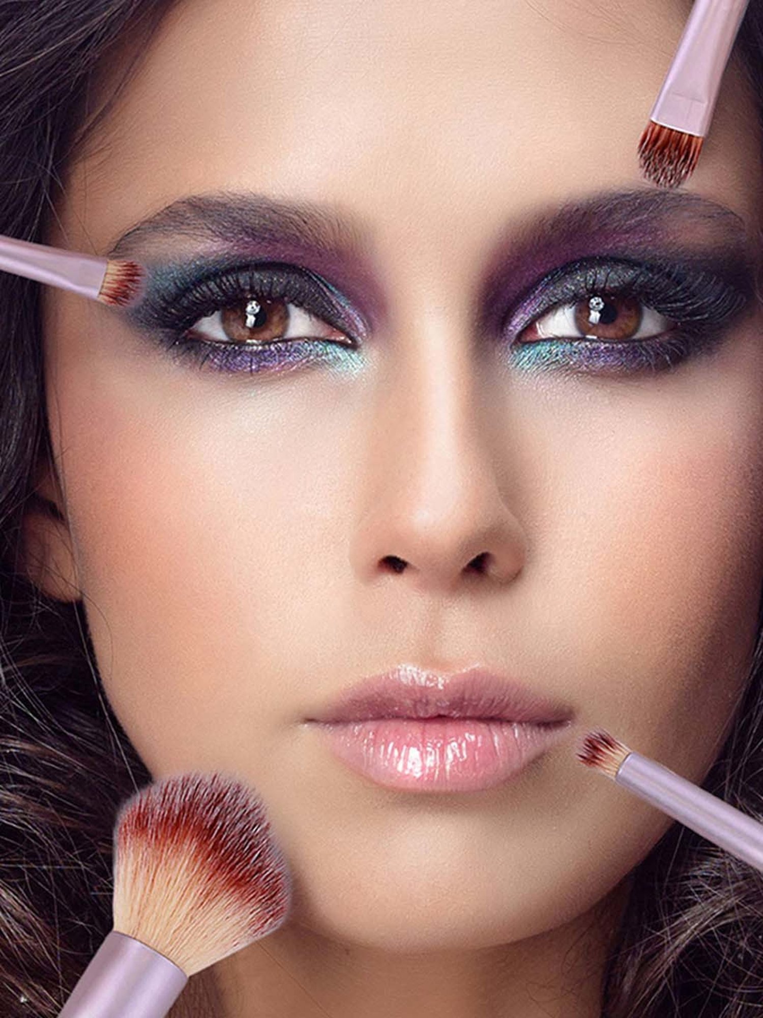 SWISS BEAUTY Highlighting and Lash Brush - Rose Gold