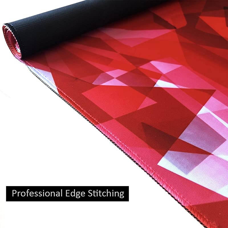 Extended Mouse Pad Large Gaming Mouse Pad 354x157x012 inch Computer Keyboard Mouse Mat NonSlip Mousepad Rubber Base and Stitched Edges for Game Players Office Study Irregular Pattern