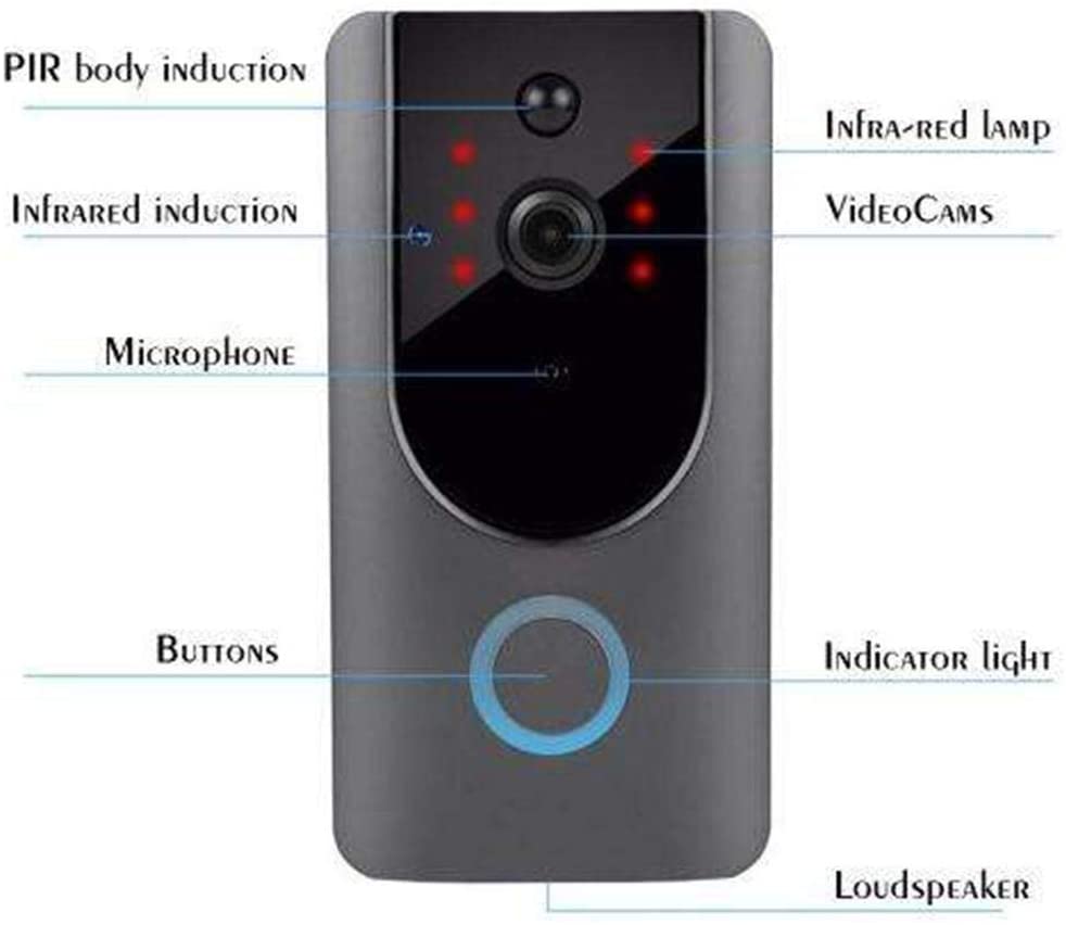 M2 Wireless Visual Smart Doorbell Alarm WiFi Mobile Phone Remote Monitoring Kits With Rechargeable Battery And Battery Charger