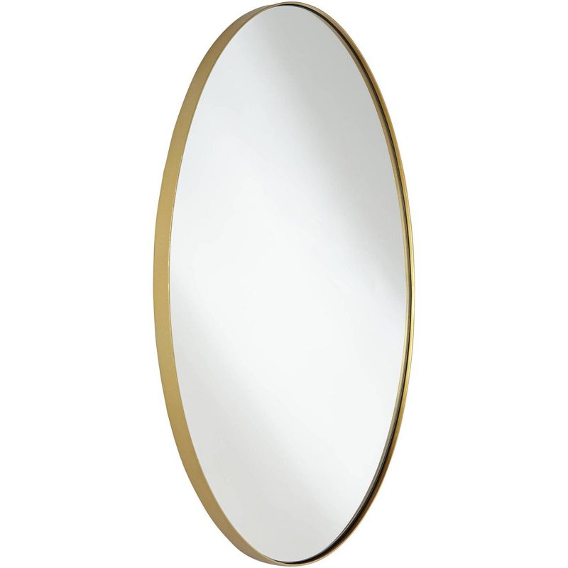 Noble Park Clarendon Gold Metal 17 3/4" x 23 3/4" Oval Wall Mirror