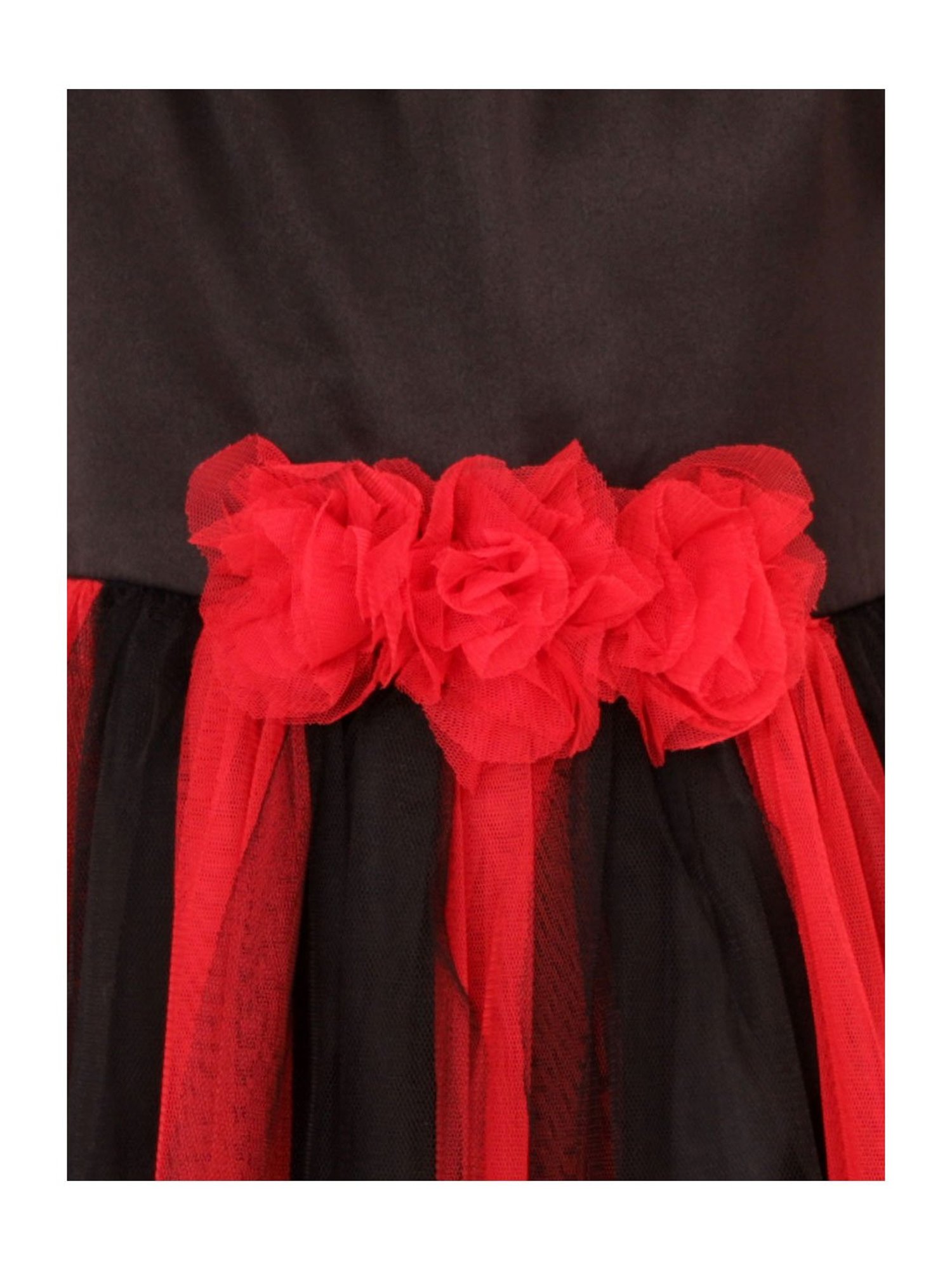 KidsDew Kids Black & Red Solid Dress
