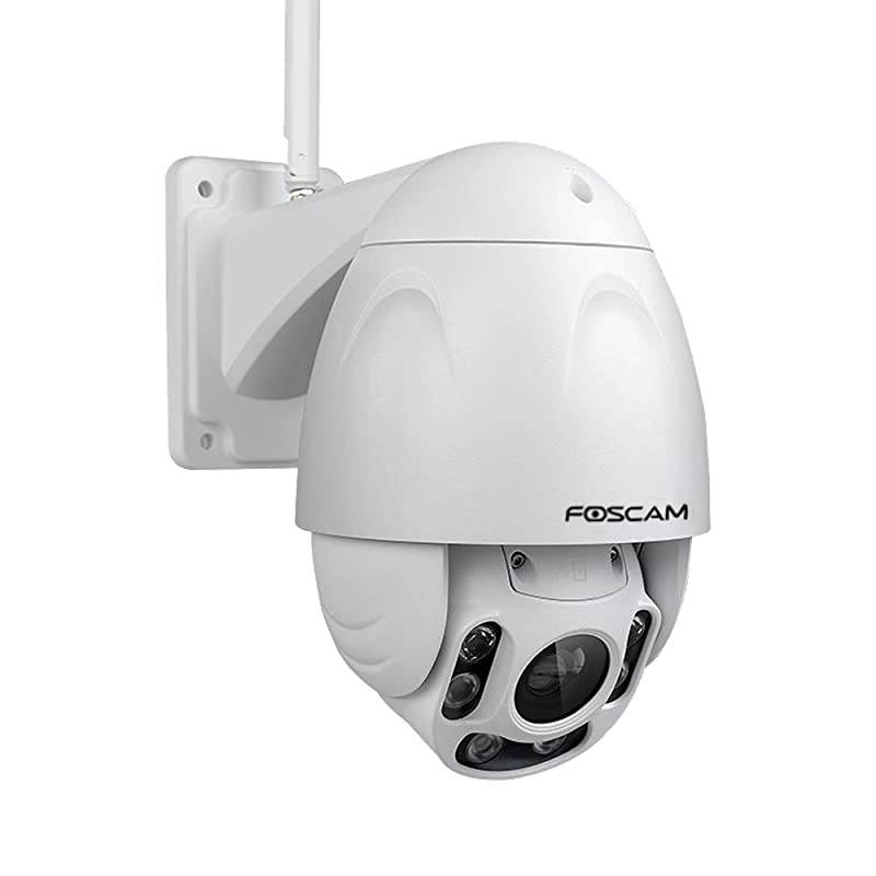 Outdoor PTZ (4x Optical Zoom) HD 1080P WiFi Security Camera - Pan Tilt Wireless IP Camera with Night Vision up to 196ft, IP66 Weatherproof Shell, WDR, Motion Alerts, and More (FI9928P),White