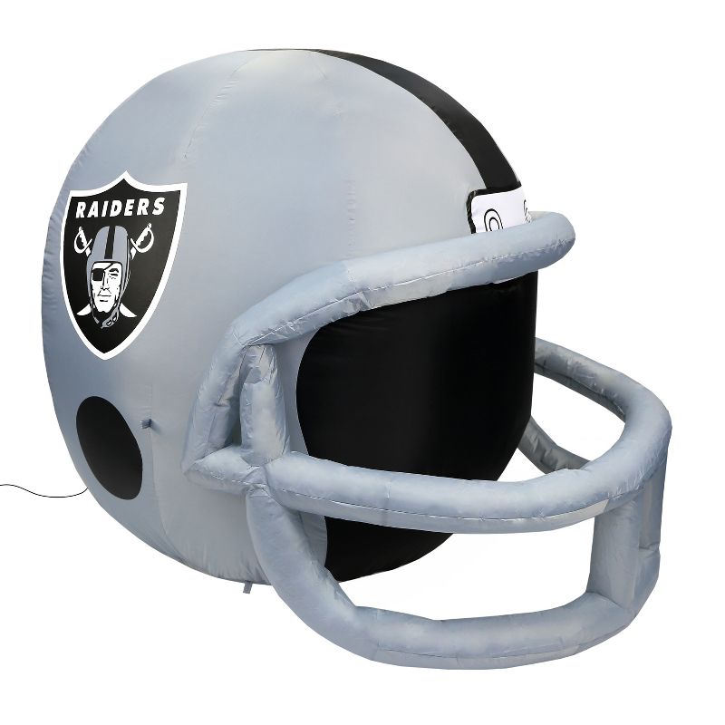 Fabrique NFL OAKLAND RAIDERS Team Inflatable Helmet   4 ft., 4 ft Tall, Silver