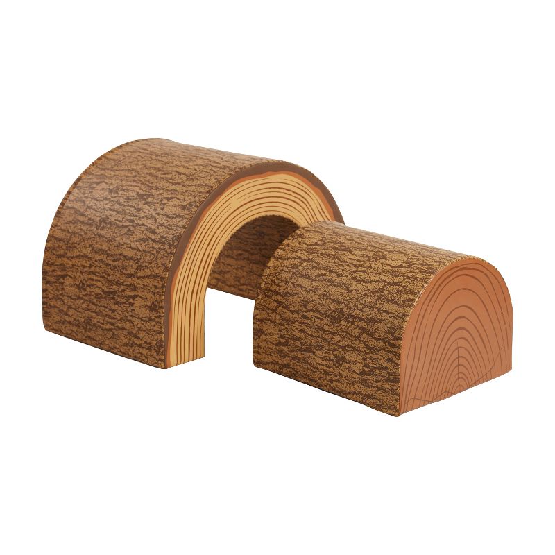 ECR4Kids SoftZone Tree Tunnel and Climber Play Set, Climbing Foam Structure for Kids, 2-Piece